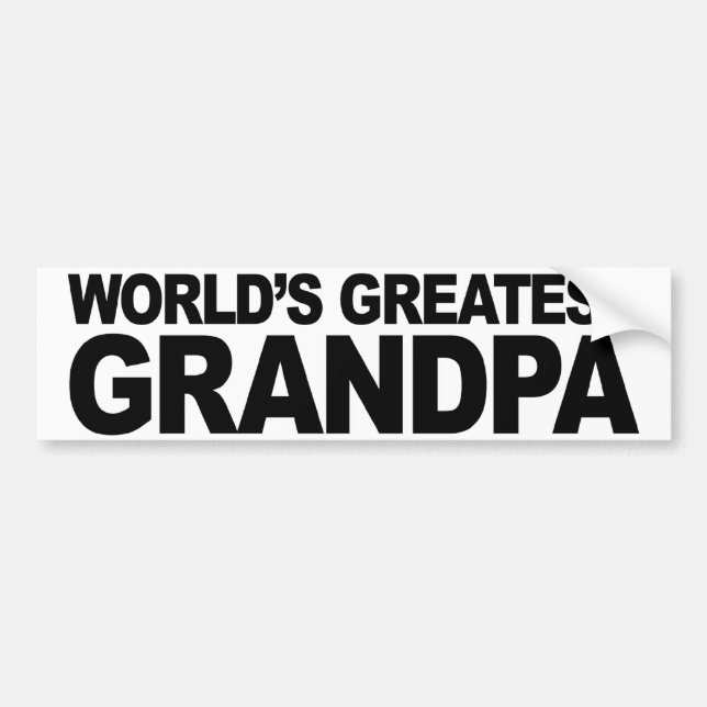 World's Greatest Grandpa Bumper Sticker (Front)
