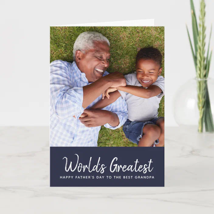 Download World S Greatest Grandpa Father S Day Photo Card Zazzle Com