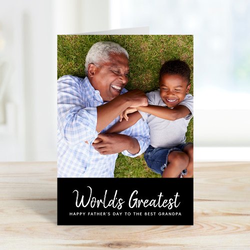 Worlds Greatest Grandpa Fathers Day Photo Card