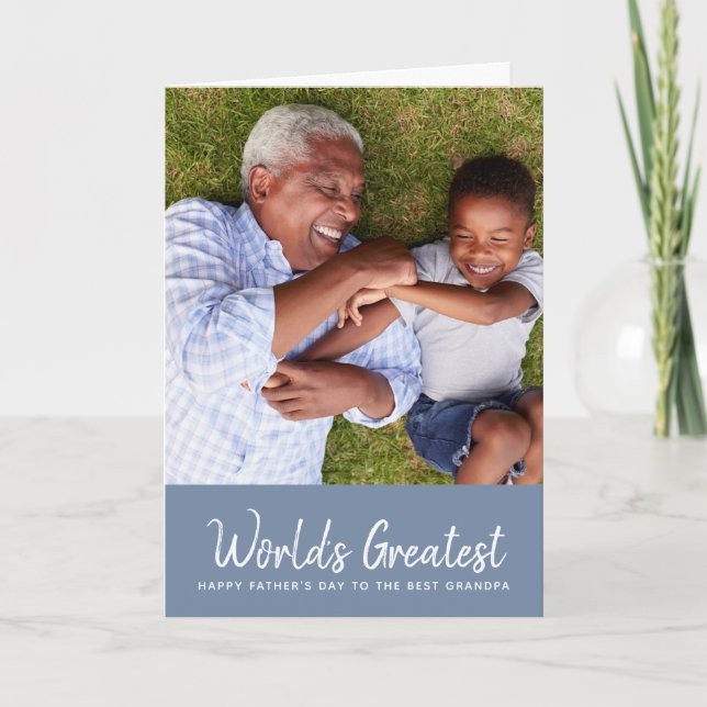 World's Greatest Grandpa Father's Day Photo Card (Front)