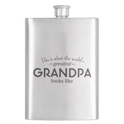 Worlds Greatest Grandpa Flask