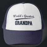 World's Greatest Grandpa hat<br><div class="desc">Show Grandpa how much you love him with a World's Greatest Grampa hat! Also available on any style shirt or sweatshirt.</div>