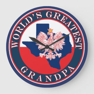 World's Greatest Grandpa Large Clock