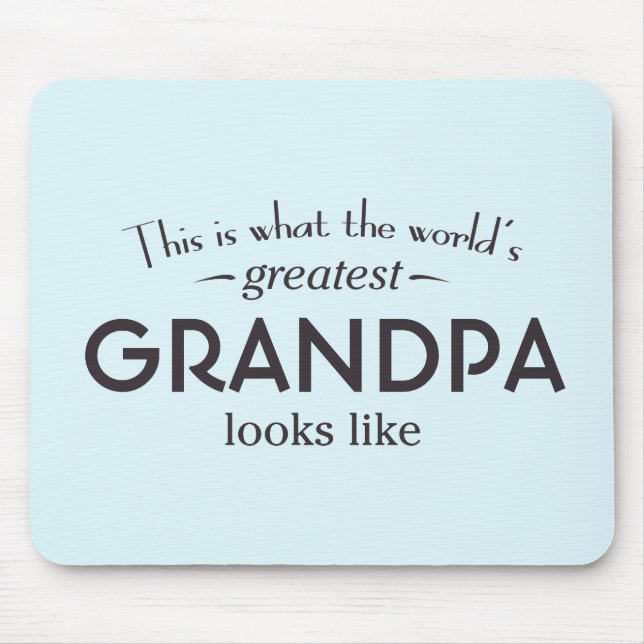 World's Greatest Grandpa Mouse Pad (Front)