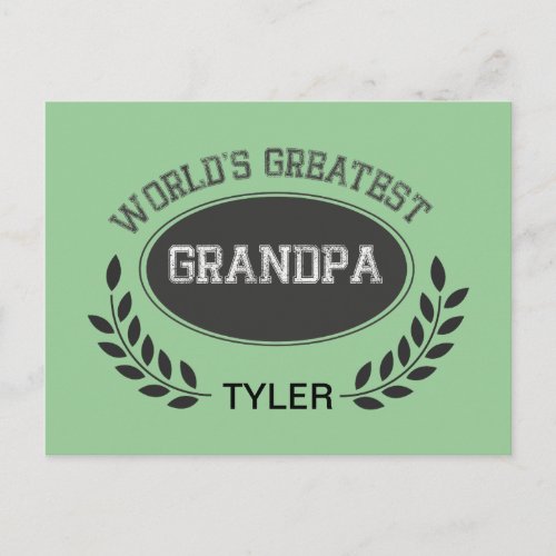 Worlds Greatest Grandpa Postcard