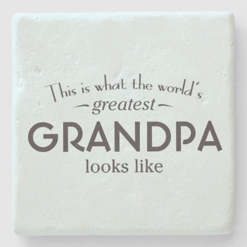 Worlds Greatest Grandpa Stone Coaster