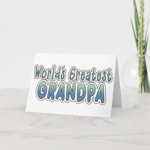 Worlds Greatest Grandpa Words Card