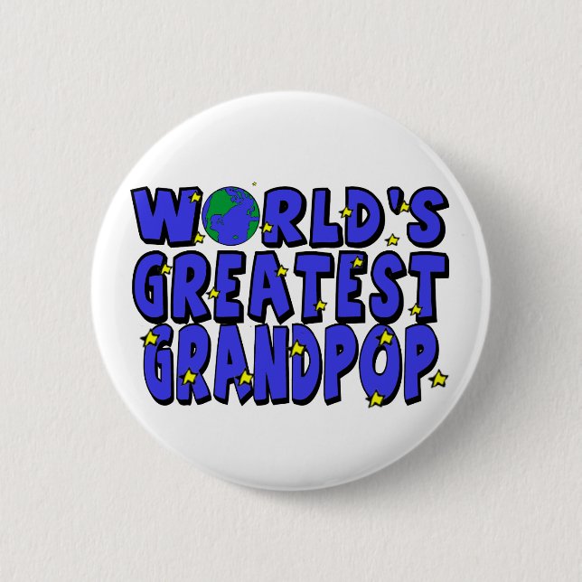 World's Greatest Grandpop Pinback Button (Front)