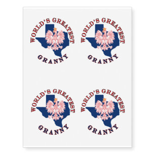 World's Greatest Granny Temporary Tattoos