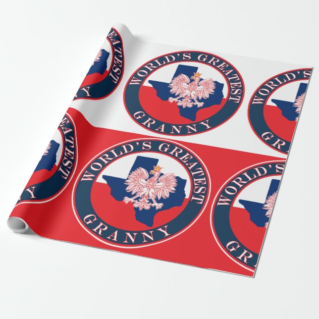 World's Greatest Granny Wrapping Paper (Unrolled)