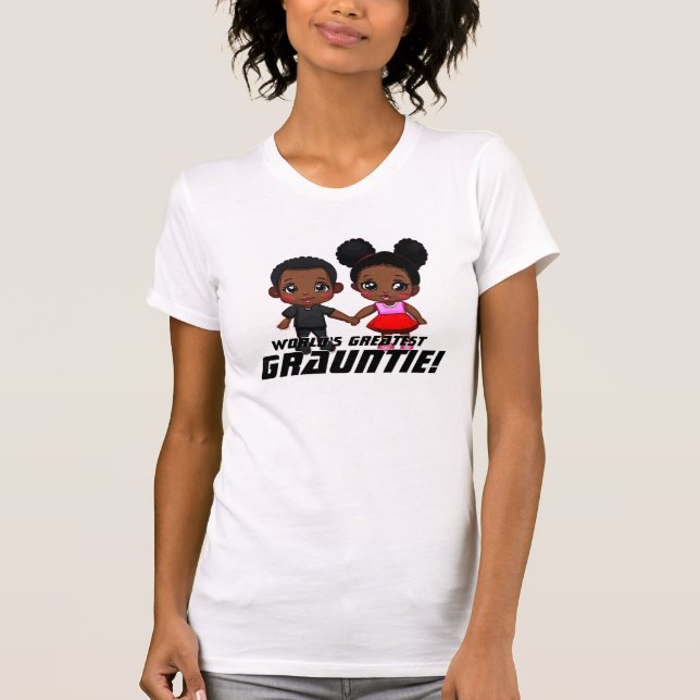 World's Greatest Grauntie Cute Boy & Girl T-Shirt (Front)