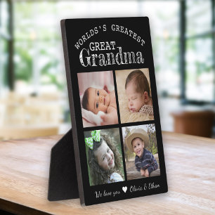 Worlds Greatest Great Grandma 4 Photo Collage Plaque
