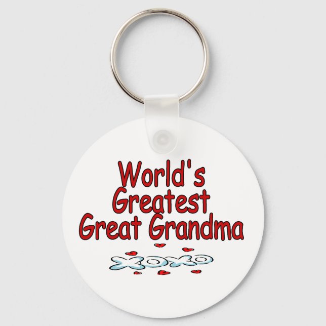 World's Greatest Great Grandma Keychain (Front)
