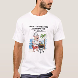 World's Greatest Grillmaster Personalized Cartoon T-Shirt
