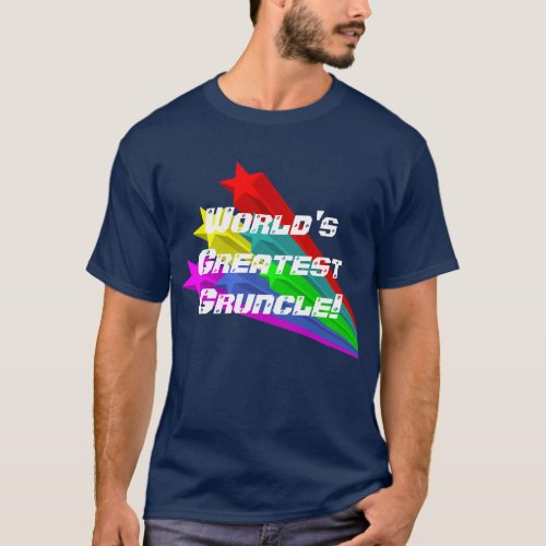 Worlds Greatest Gruncle With Shooting Stars T_Shirt