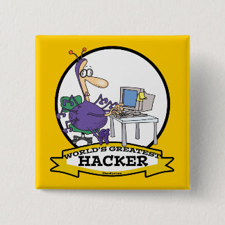 WORLDS GREATEST HACKER CARTOON BUTTON