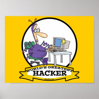 WORLDS GREATEST HACKER CARTOON POSTER