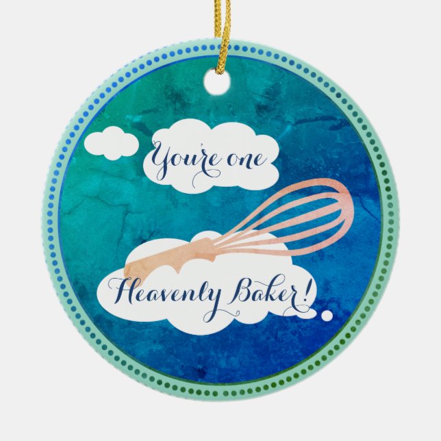 World's greatest heavenly baker Christmas ornament (Front)