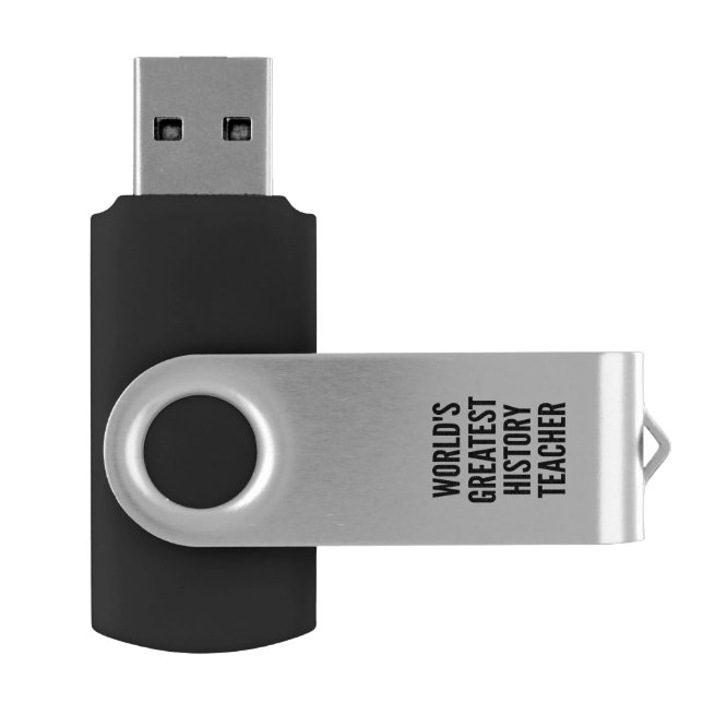 Worlds Greatest History Teacher Flash Drive (Opened)