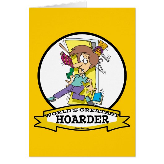 WORLDS GREATEST HOARDER WOMEN CARTOON (Front)