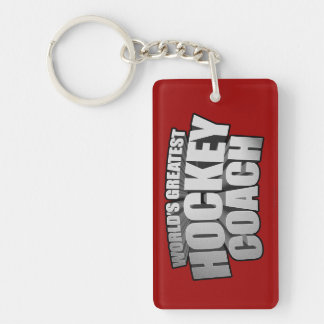 Worlds Greatest Hockey Coach Keychain