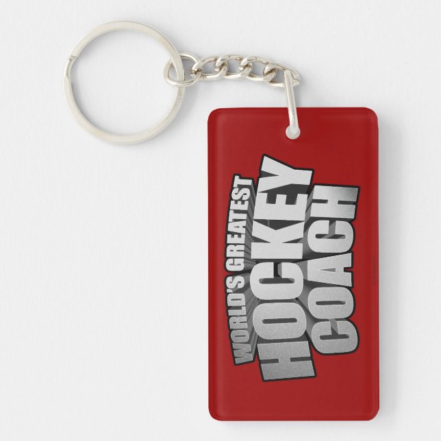 Worlds Greatest Hockey Coach Keychain (Front)