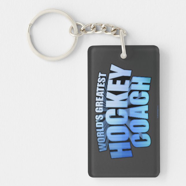 Worlds Greatest Hockey Coach Keychain (Front)