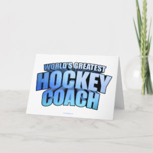 Worlds Greatest Hockey Coach Letterpress Thank You Card