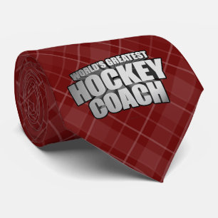Worlds Greatest Hockey Coach Neck Tie