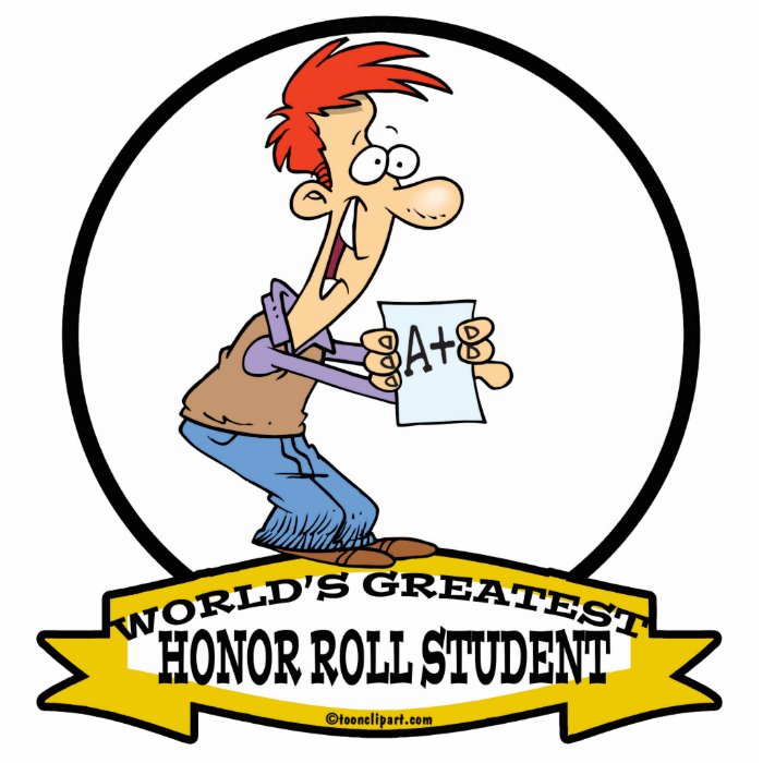 WORLDS GREATEST HONOR ROLL STUDENT CARTOON ACRYLIC CUT OUTS