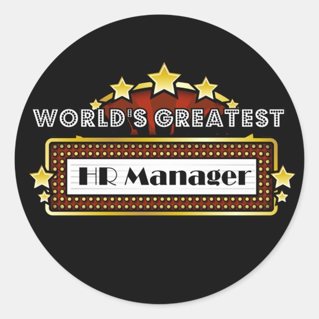 World's Greatest HR Manager Classic Round Sticker (Front)
