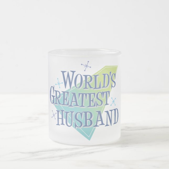 World's Greatest Husband Frosted Glass Coffee Mug (Center)