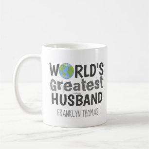 World's Greatest Husband Modern Typography Coffee Mug