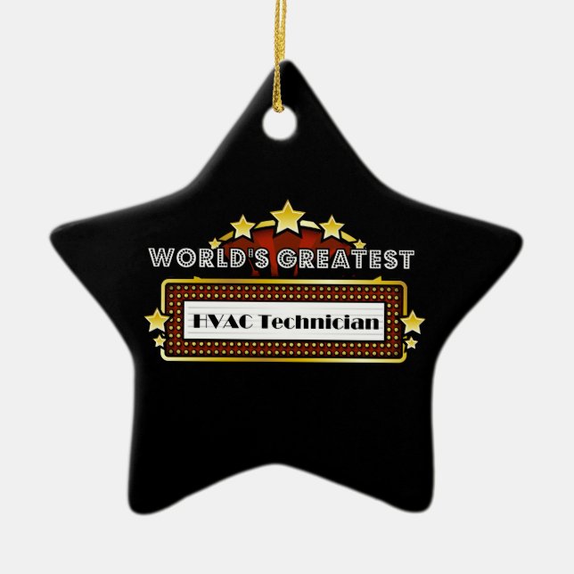 World's Greatest HVAC Technician Ceramic Ornament (Front)