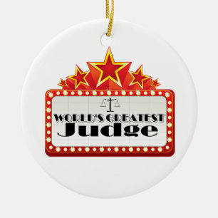 World's Greatest Judge Ceramic Ornament