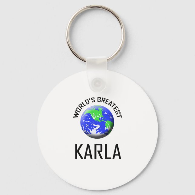 World's Greatest Karla Keychain (Front)