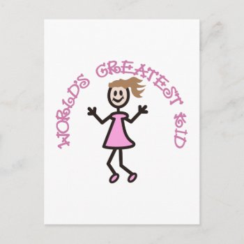 World's Greatest Kid Postcard by Grandslam_Designs at Zazzle