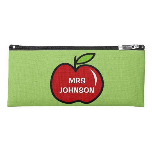 World's Greatest Kindergarten teacher red apple Pencil Case (Front)