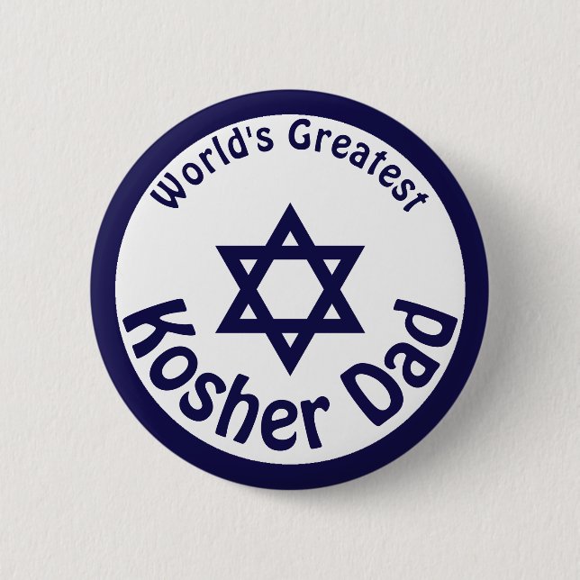 World's Greatest Kosher Dad Button (Front)