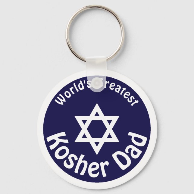 World's Greatest Kosher Dad Keychain (Front)