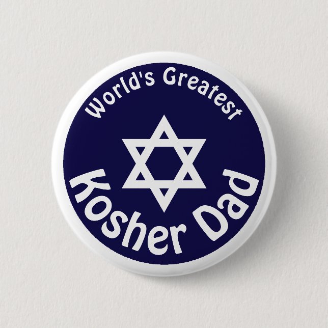 World's Greatest Kosher Dad Pinback Button (Front)