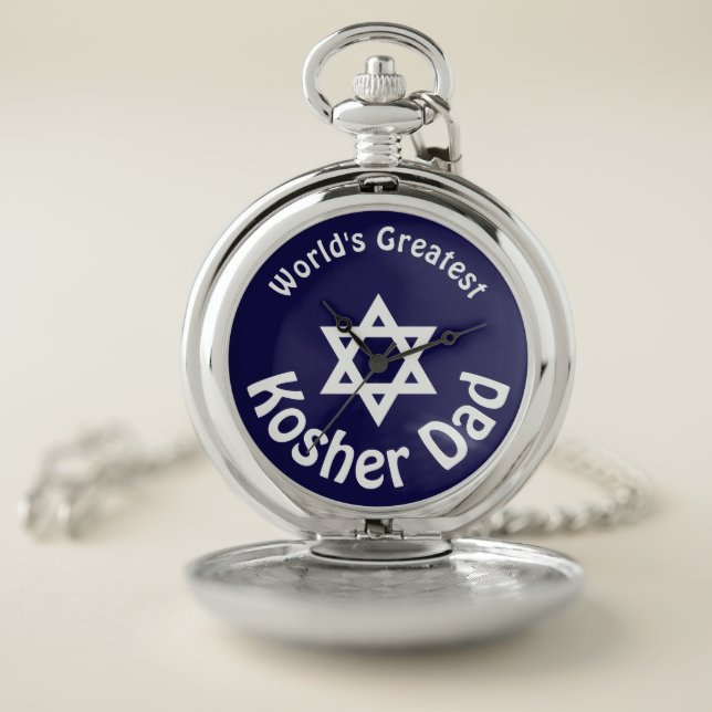 World's Greatest Kosher Dad Pocket Watch (Inside)