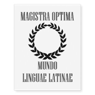 World's Greatest Latin Teacher (Female) Temporary Tattoos