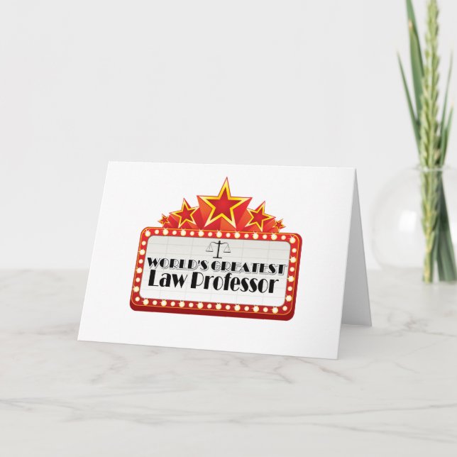 World's Greatest Law Professor Card (Front)