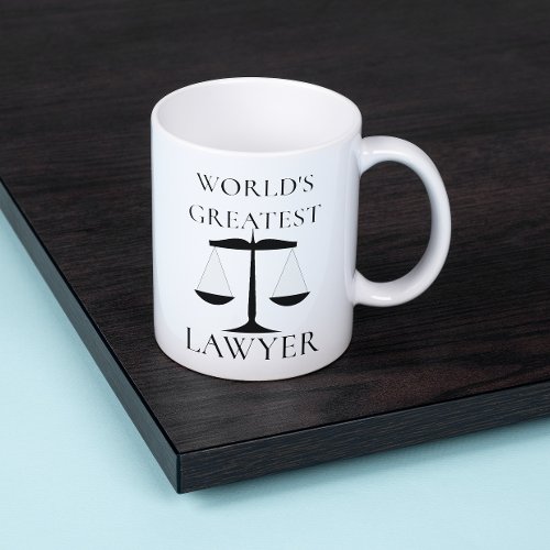 Worlds Greatest Lawyer Scales  Coffee Mug