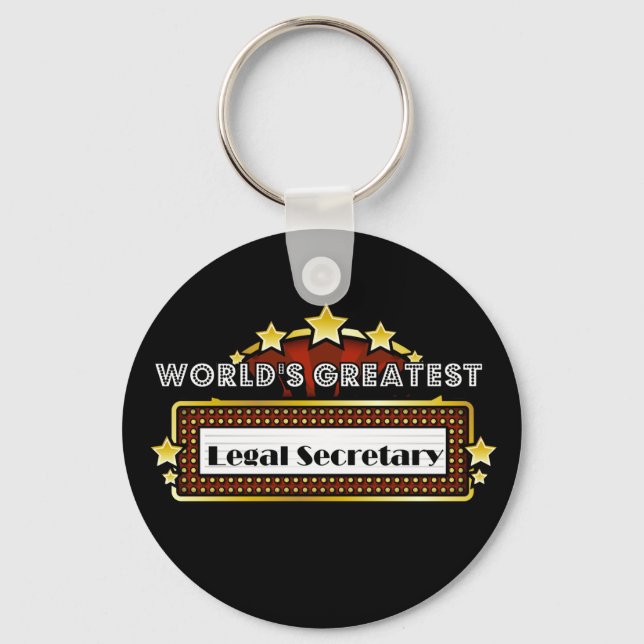 World's Greatest Legal Secretary Keychain (Front)