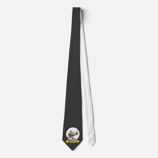WORLDS GREATEST LUMBERJACK MEN CARTOON NECK TIE (Front)