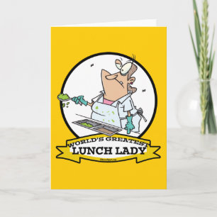 WORLDS GREATEST LUNCH LADY CARTOON CARD