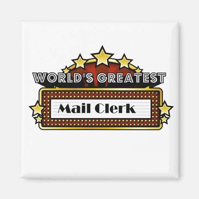 World's Greatest Mail Clerk Magnet (Front)