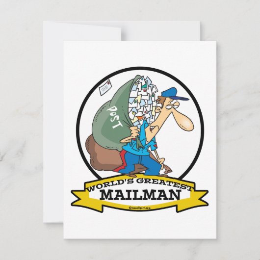 WORLDS GREATEST MAILMAN MEN CARTOON (Front)